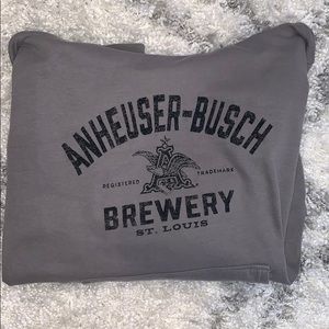 Grey Budweiser Hoodie